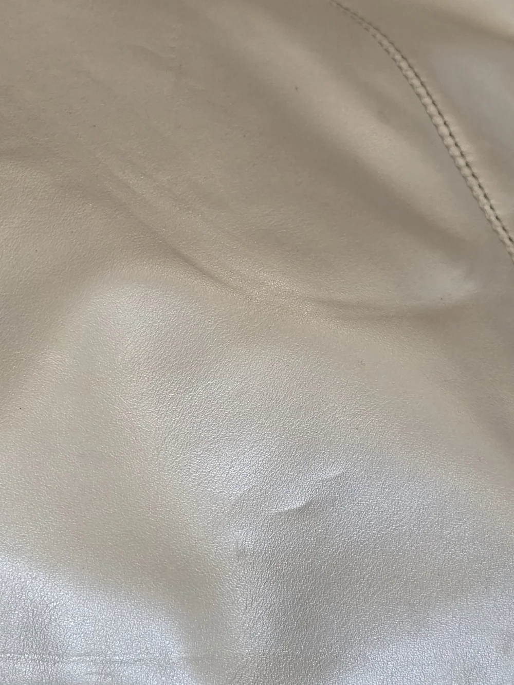Coach Cream Leather Shoulder Bag with Silver Hardware